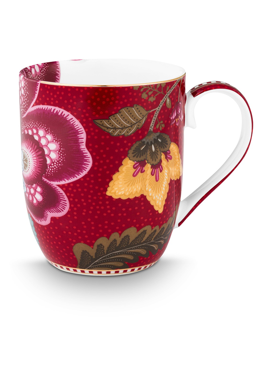 Pip Studio Blooming Tales Fantasy kopje - voorkant 4 donkerrood