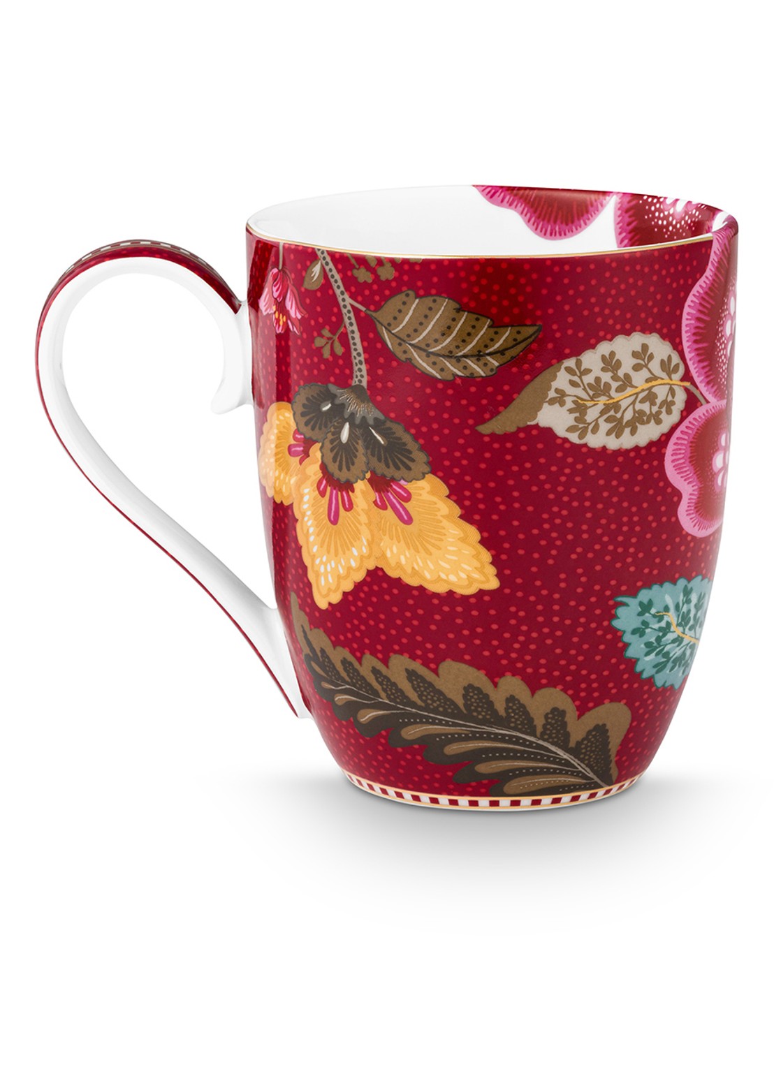 Pip Studio Blooming Tales Fantasy mok set van 2 - detail 5 donkerrood