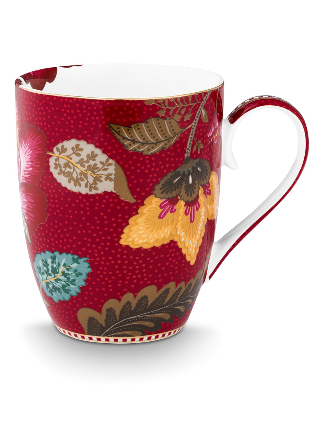 Pip Studio Blooming Tales Fantasy mok - voorkant 2 donkerrood