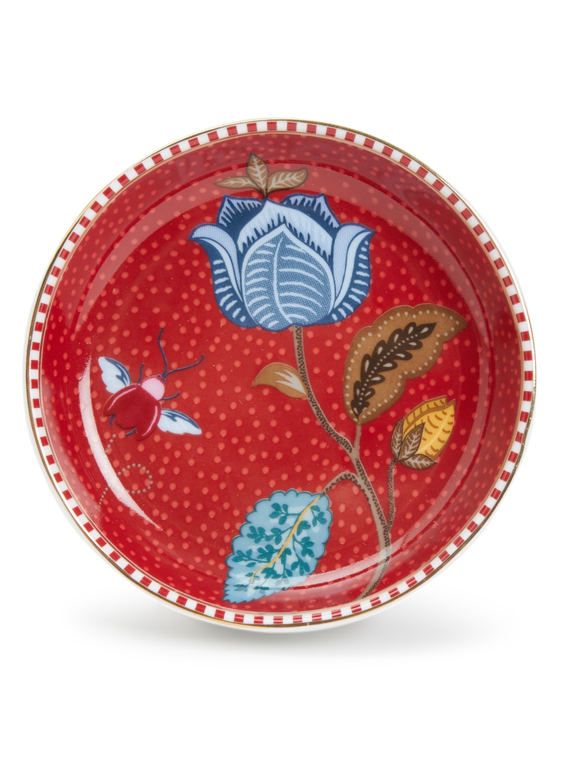 Pip Studio Blooming Tales Fantasy theetip - voorkant 2 donkerrood