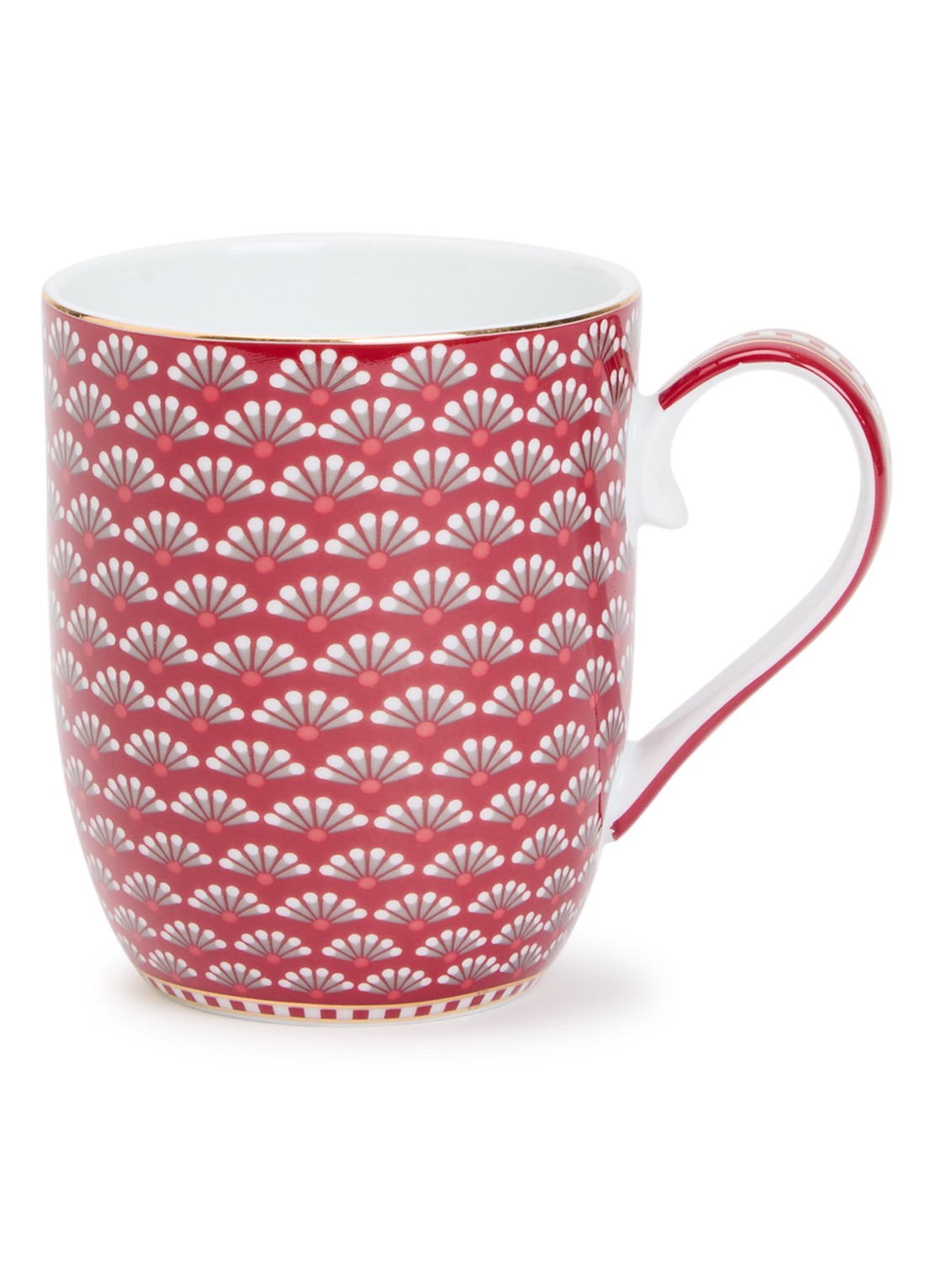 Pip Studio Blooming Tales kop 20 cl  - voorkant donkerrood