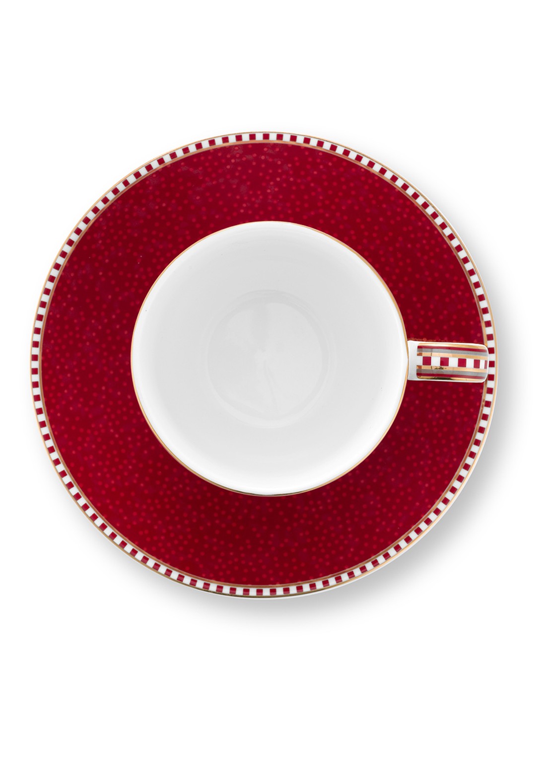 Pip Studio Blooming Tales kop en schotel set van 2 - detail 6 donkerrood
