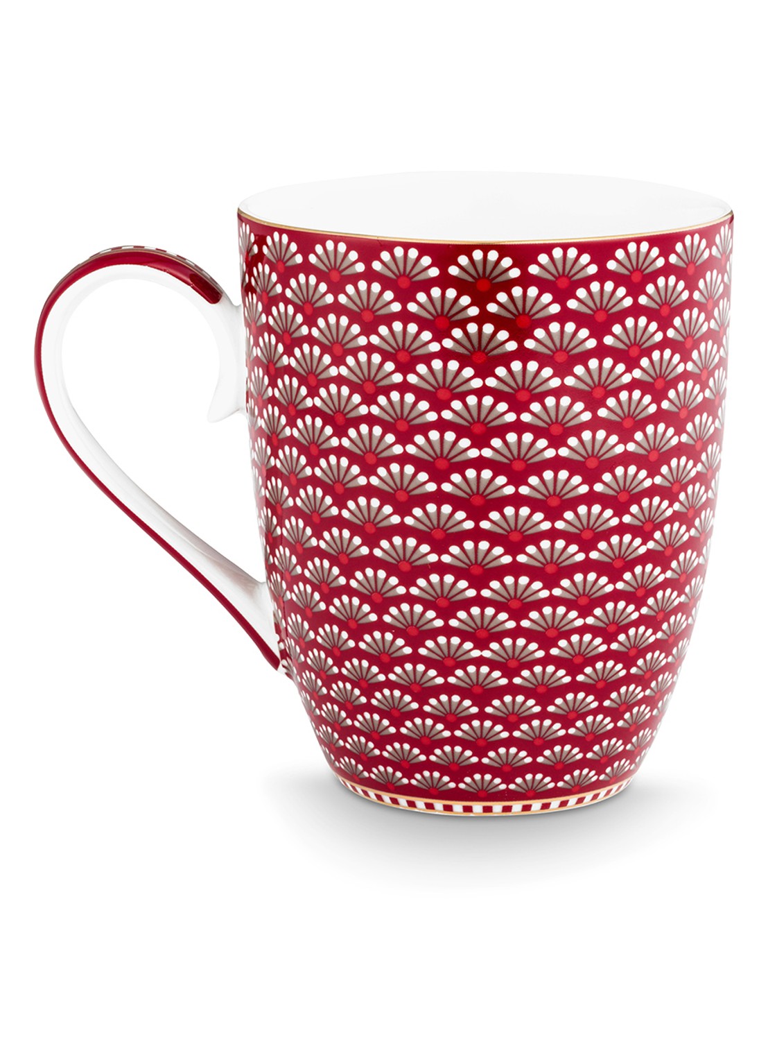 Pip Studio Blooming Tales mok - achterkant donkerrood