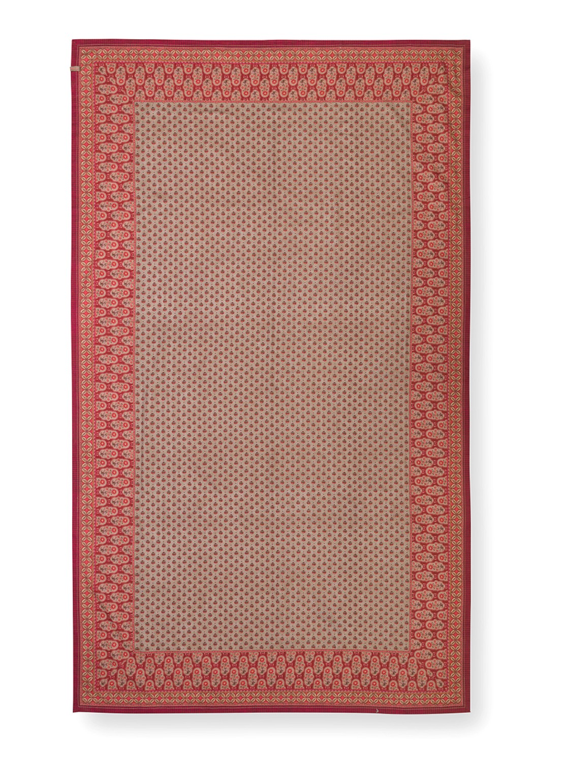 Pip Studio Blooming Tales tafelkleed 150 x 250 cm - voorkant 3 donkerrood