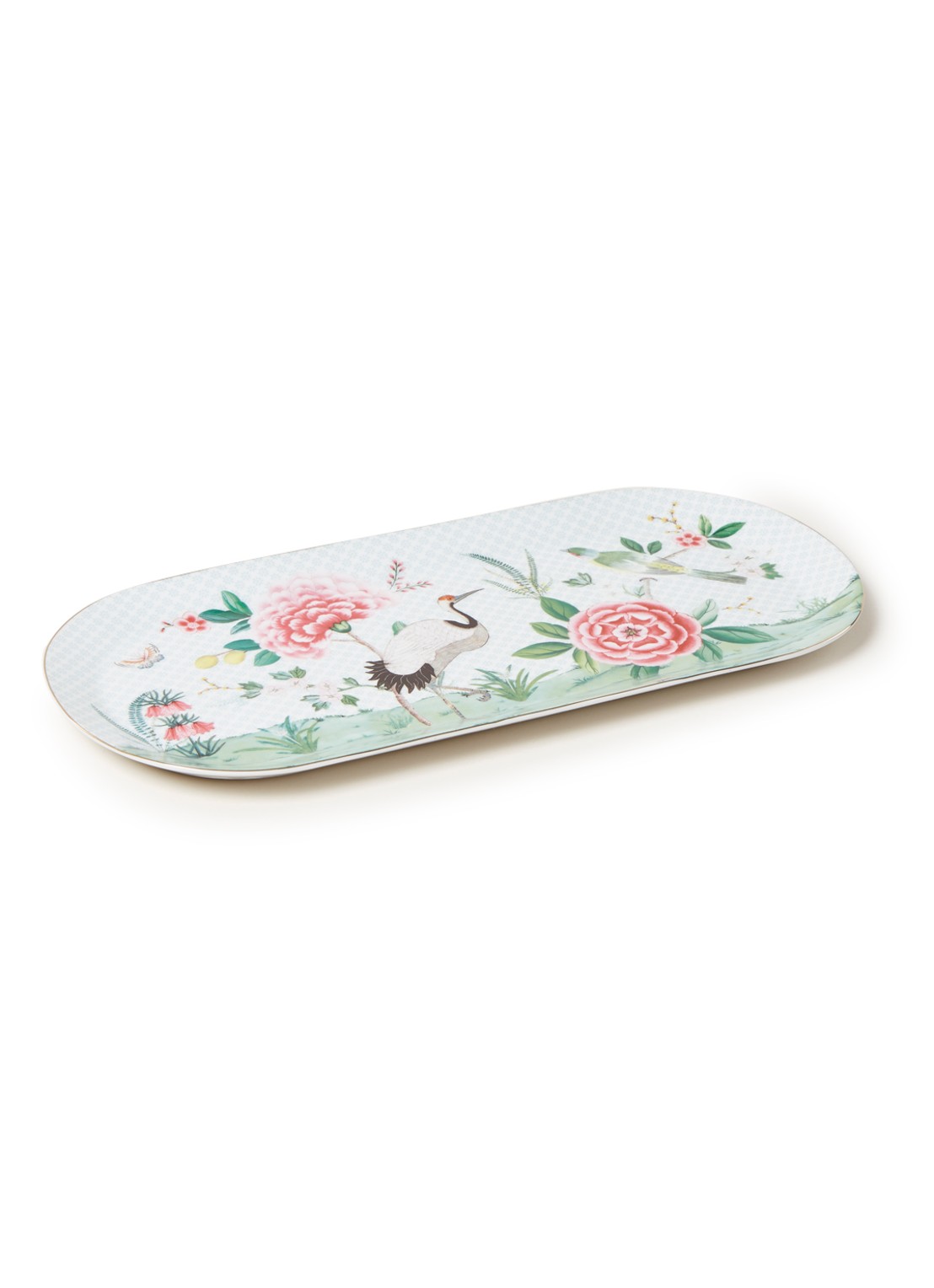 Pip Studio Blushing Birds serveerschaal 33 cm  - voorkant wit