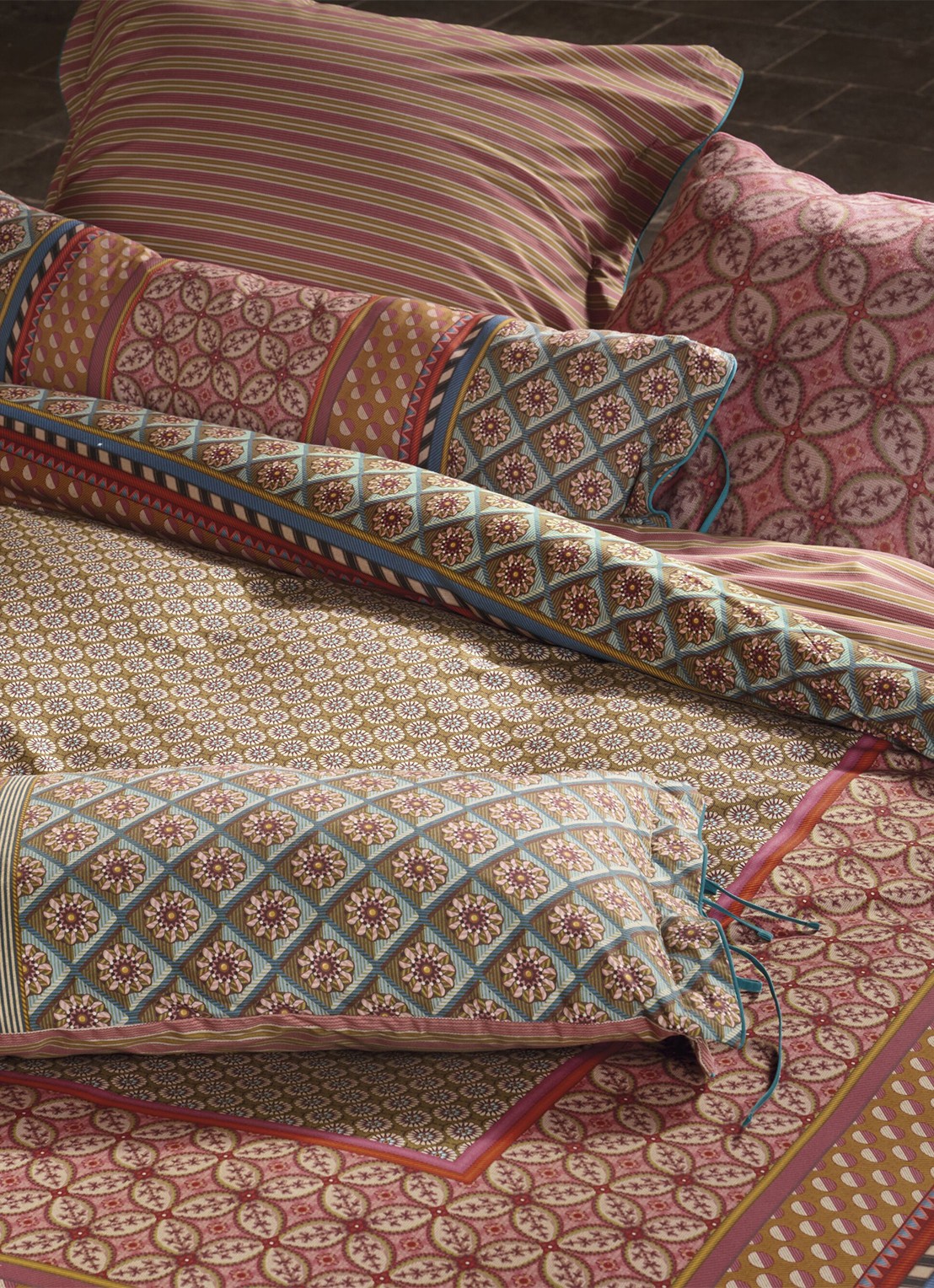 Pip Studio Bogolan dekbedovertrekset  van katoen perkal 200TC – inclusief kussenslopen - detail 3 roze