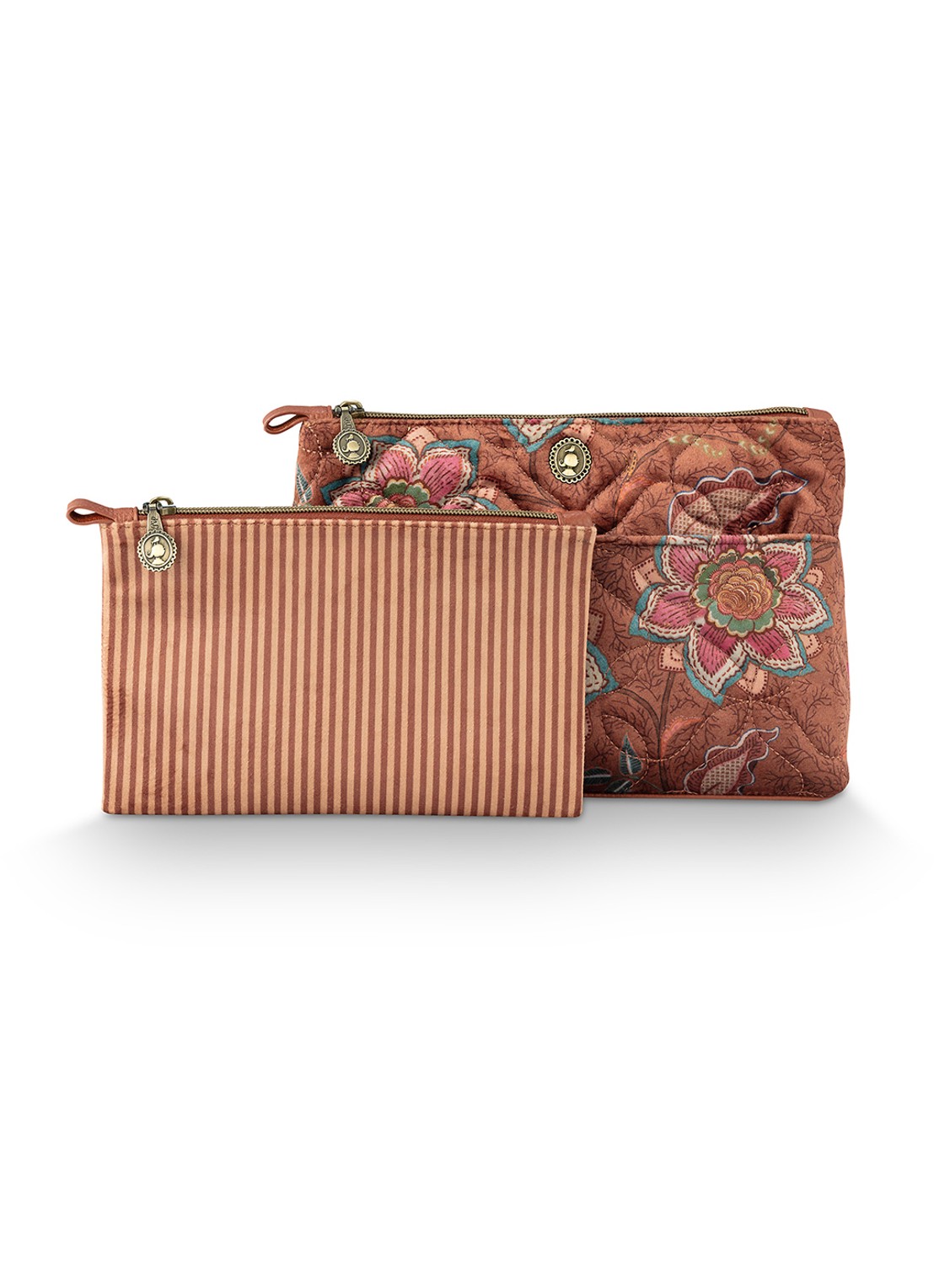 Pip Studio Caryn Mumbai Morning beautycase 2-delig - detail 4 bruin