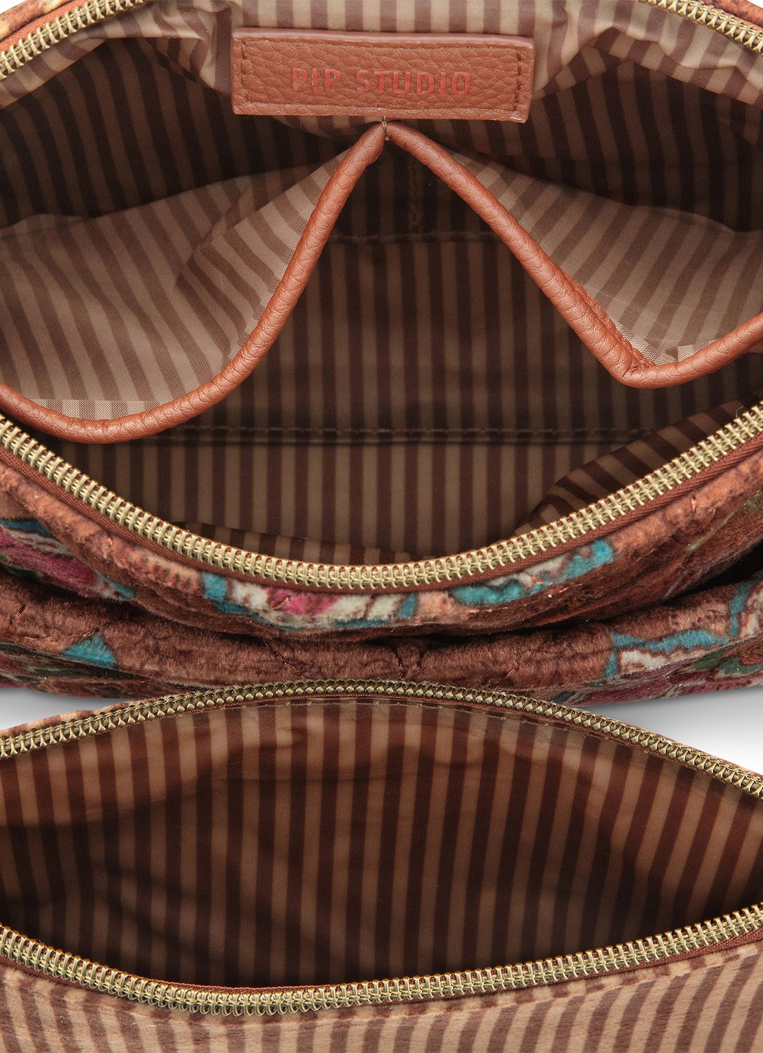 Pip Studio Caryn Mumbai Morning beautycase 2-delig - detail 5 bruin