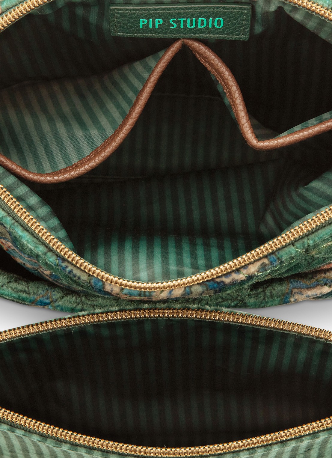 Pip Studio Caryn Mumbai Morning beautycase 2-delig - detail 5 groen