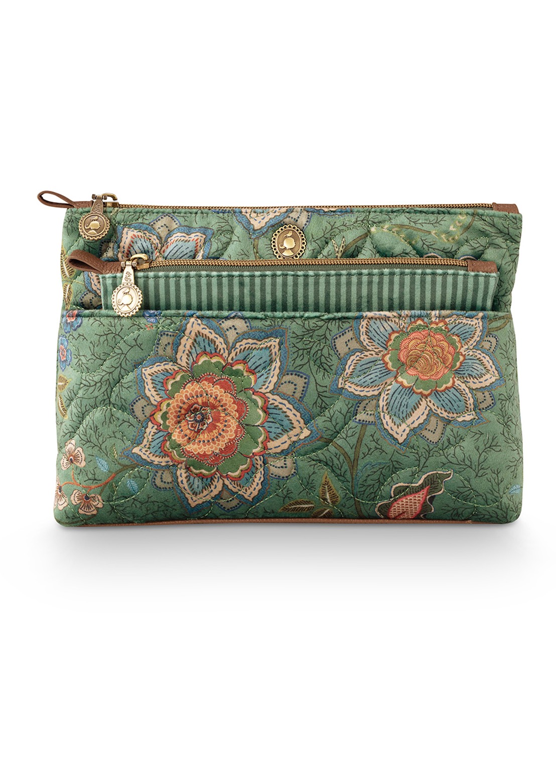 Pip Studio Caryn Mumbai Morning beautycase 2-delig - voorkant 2 groen