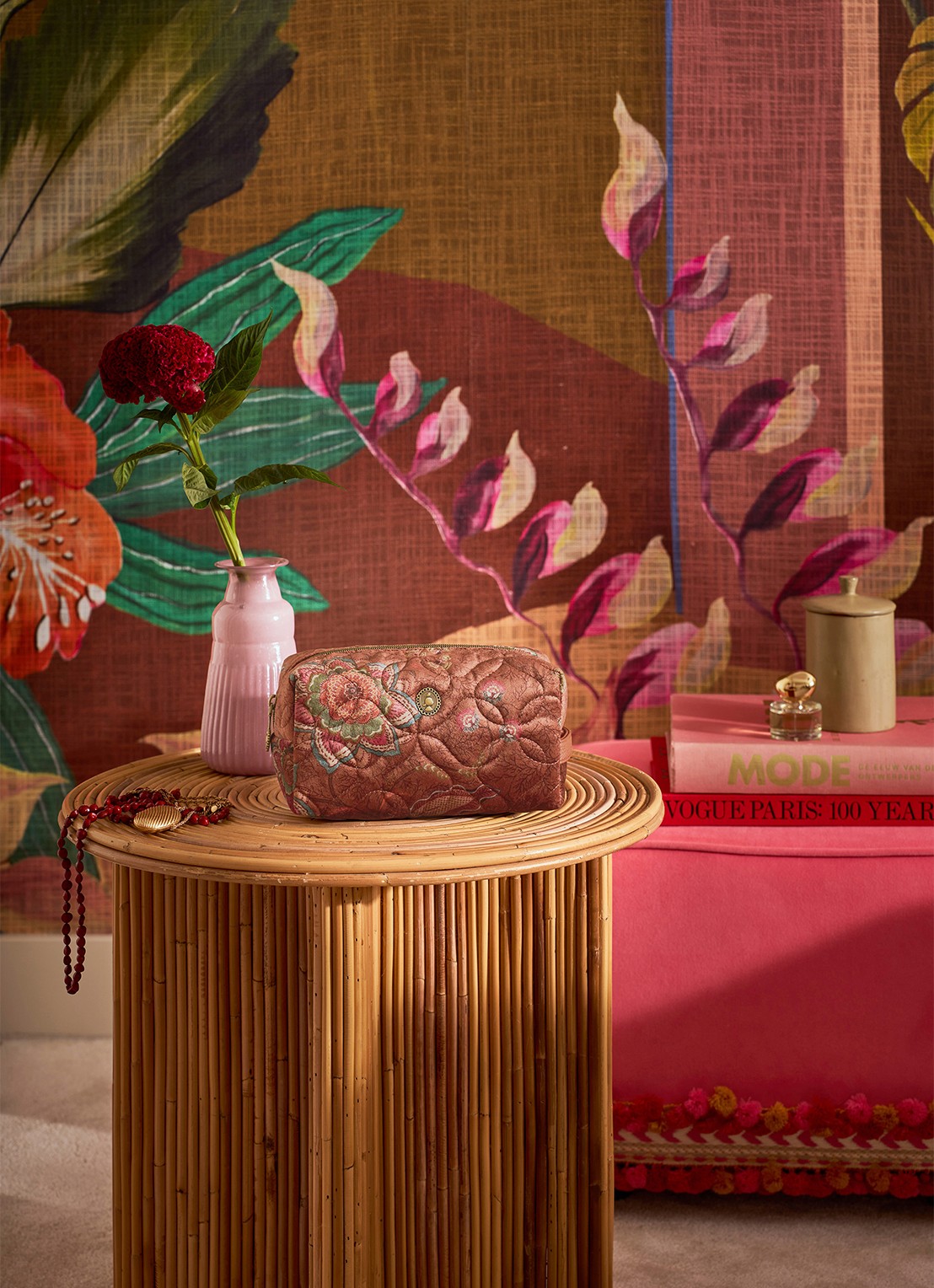 Pip Studio Coco Mumbai Morning beautycase - voorkant 4 bruin
