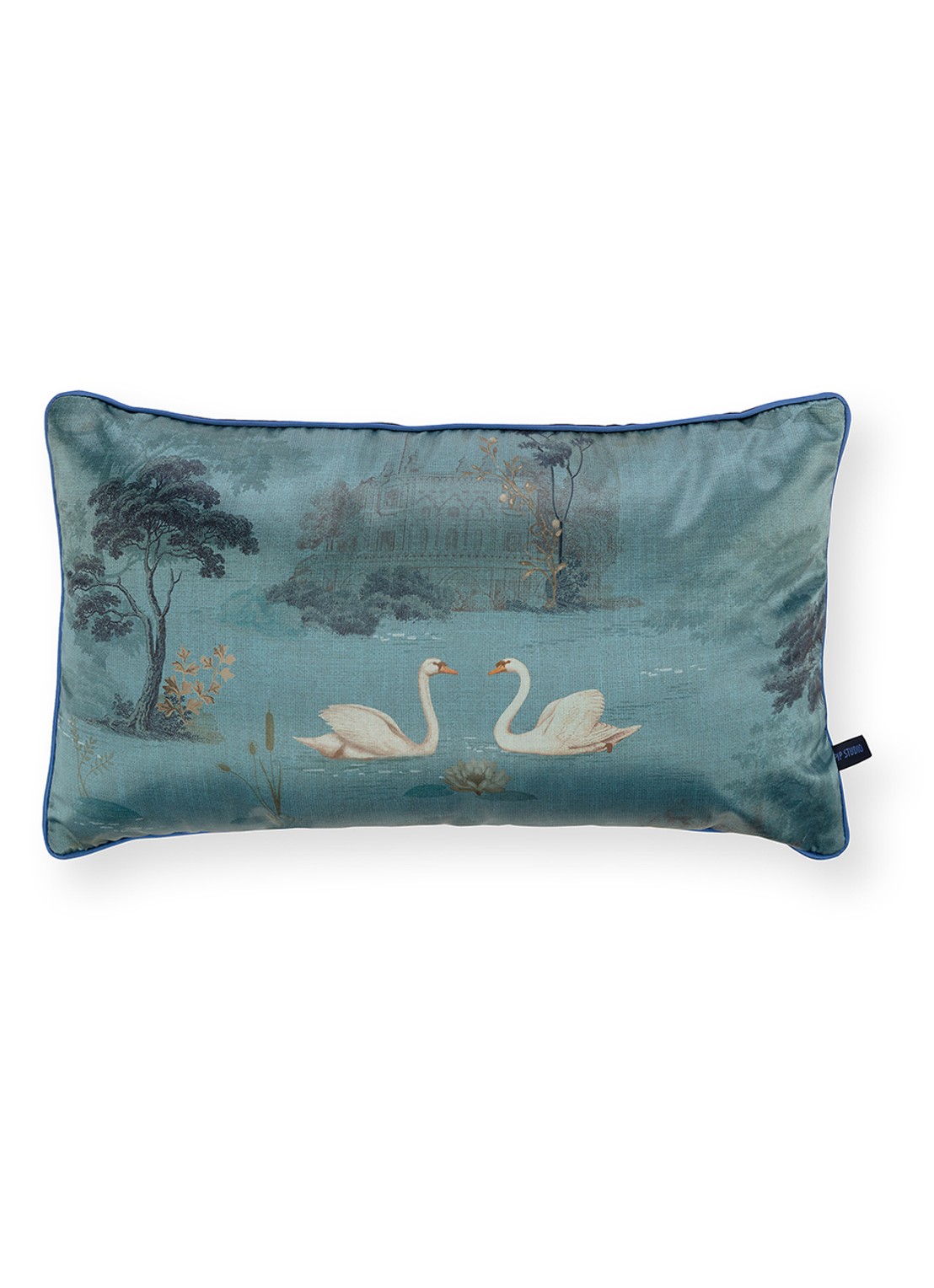 Pip Studio Darjeeling Days sierkussen 55 x 33 cm - voorkant 6 blauw