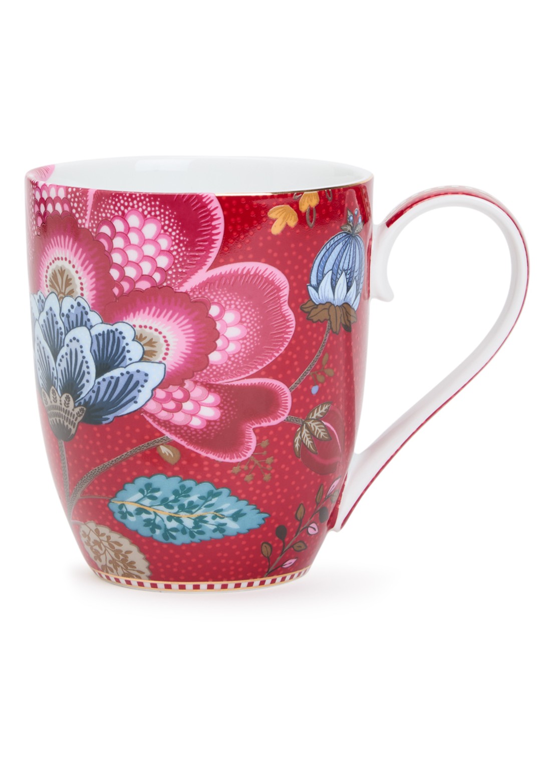 Pip Studio Fantasy mok 45 cl  - voorkant 2 donkerrood