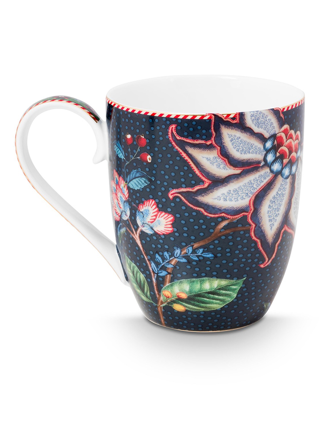 Pip Studio Flower Blues mok - voorkant 3 blauw
