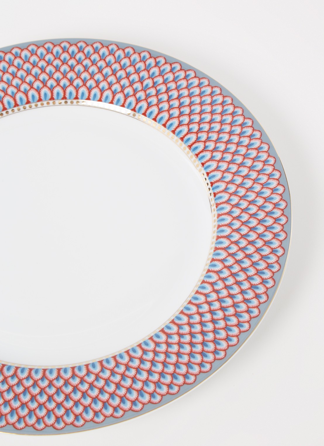 Pip Studio Flower Festival dinerbord 26,5 cm - detail blauwgrijs