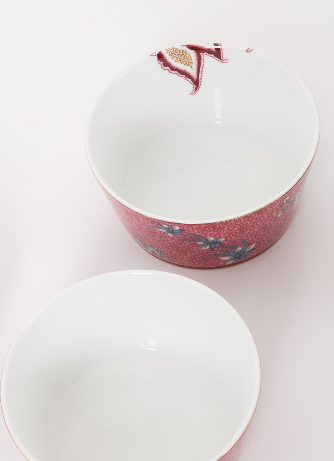Pip Studio Flower Festival kom set van 4 - voorkant 2 donkerroze