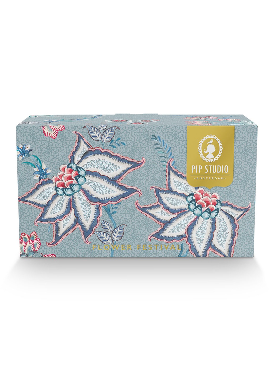 Pip Studio Flower Festival mok 35 cl - detail 4 blauwgrijs