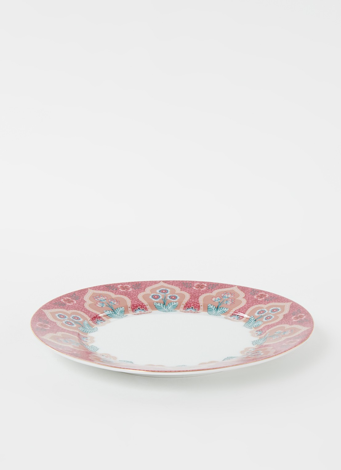 Pip Studio Flower Festival ontbijtbord 21 cm - voorkant 2 roze