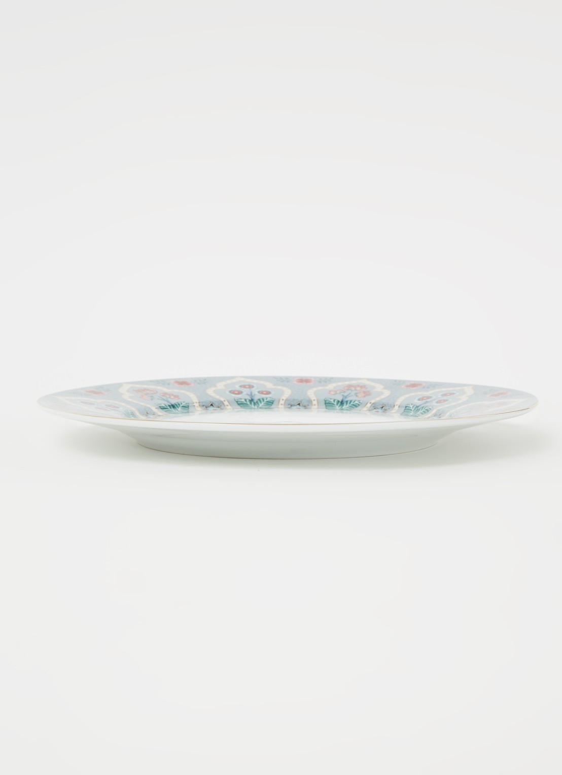 Pip Studio Flower Festival ontbijtbord 21 cm - voorkant 3 blauwgrijs