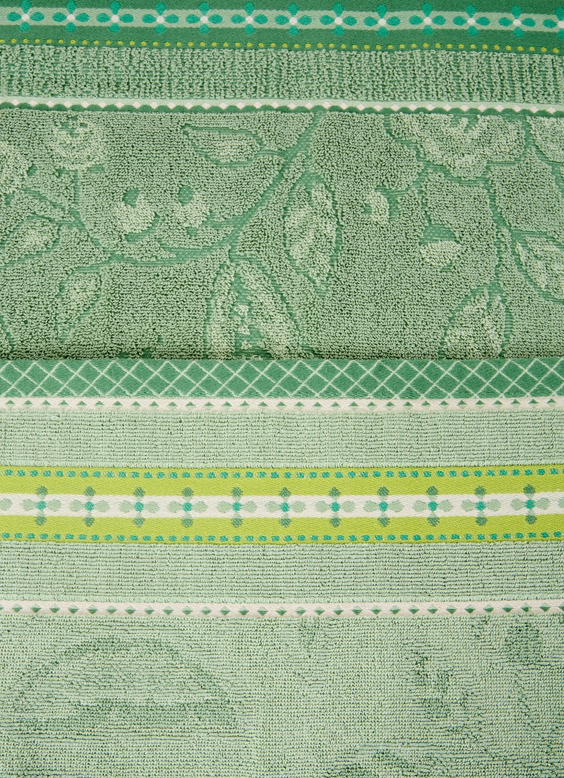 Pip Studio Jasmin Jacquard badlaken 140 x 70 cm - detail groen