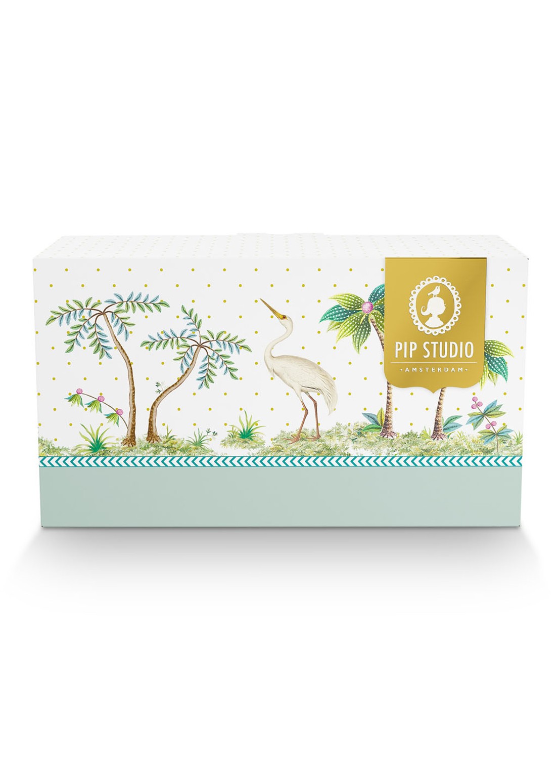 Pip Studio Jolie L mok 35 cl set van 2 - detail 3 zeegroen