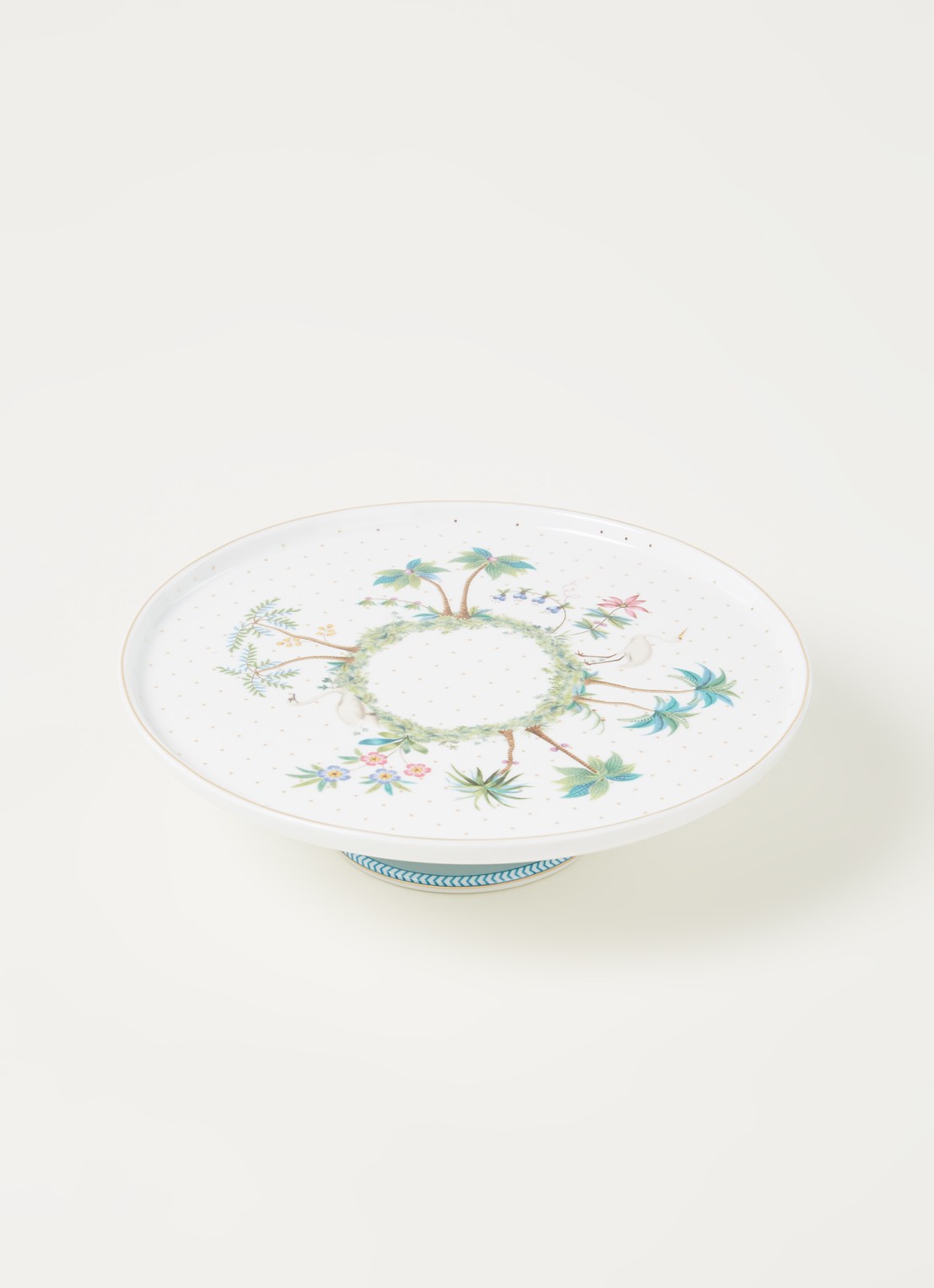 Pip Studio Jolie Mini taartplateau 21 cm - voorkant 2 lichtblauw