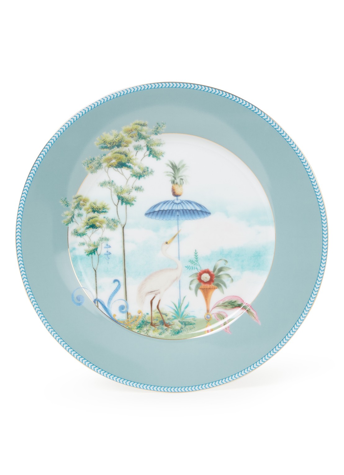 Pip Studio Jolie ontbijtbord 21 cm - voorkant 2 zeegroen