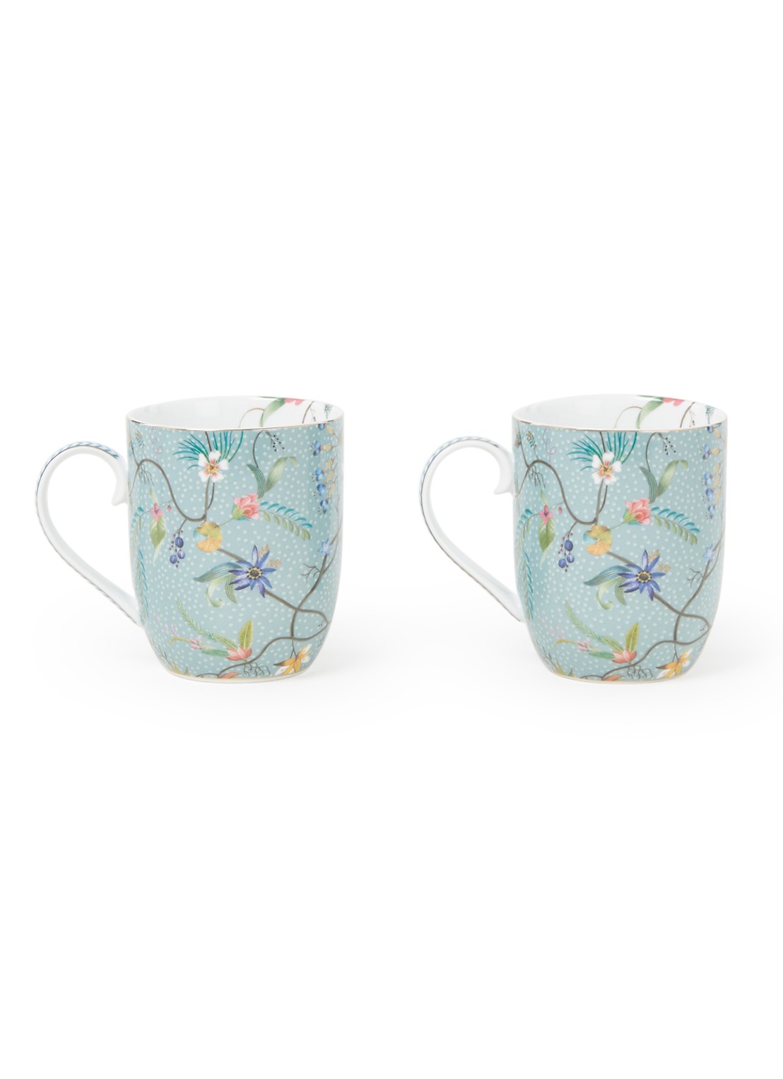 Pip Studio Jolie S espressokopje 14,5 cl set van 2 - voorkant 5 zeegroen