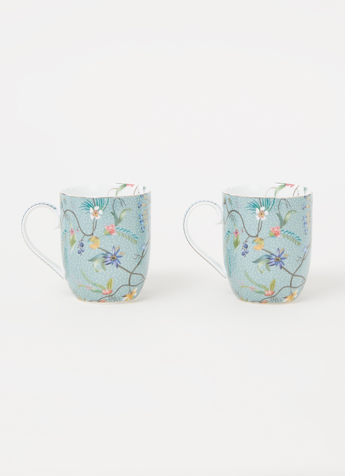 Pip Studio Jolie S espressokopje 14,5 cl set van 2 - voorkant 6 zeegroen