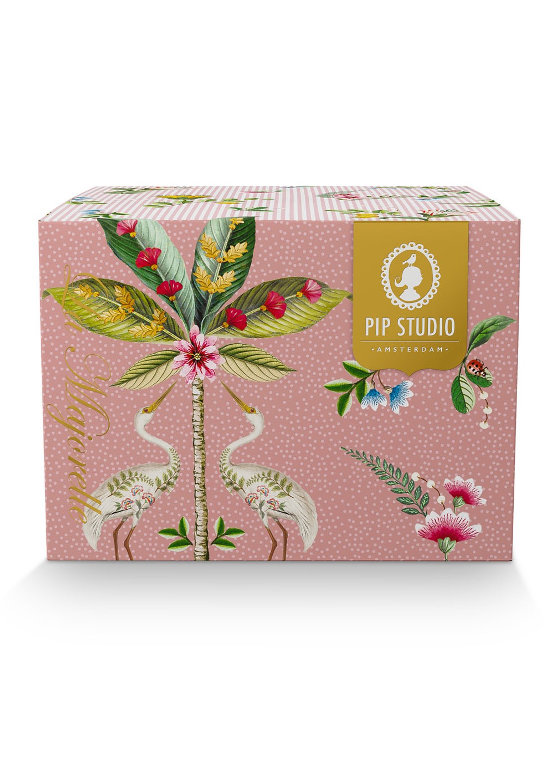 Pip Studio La Majorelle kop en schotel 28 cl set van 2 - detail 4 roze