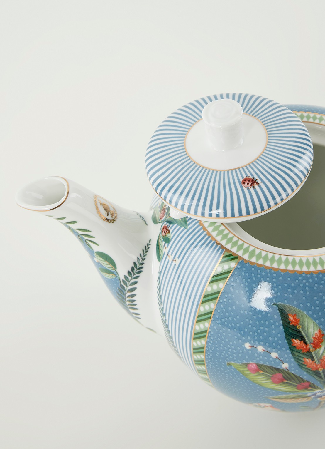 Pip Studio La Majorelle theepot 1,6 liter - detail blauwgrijs
