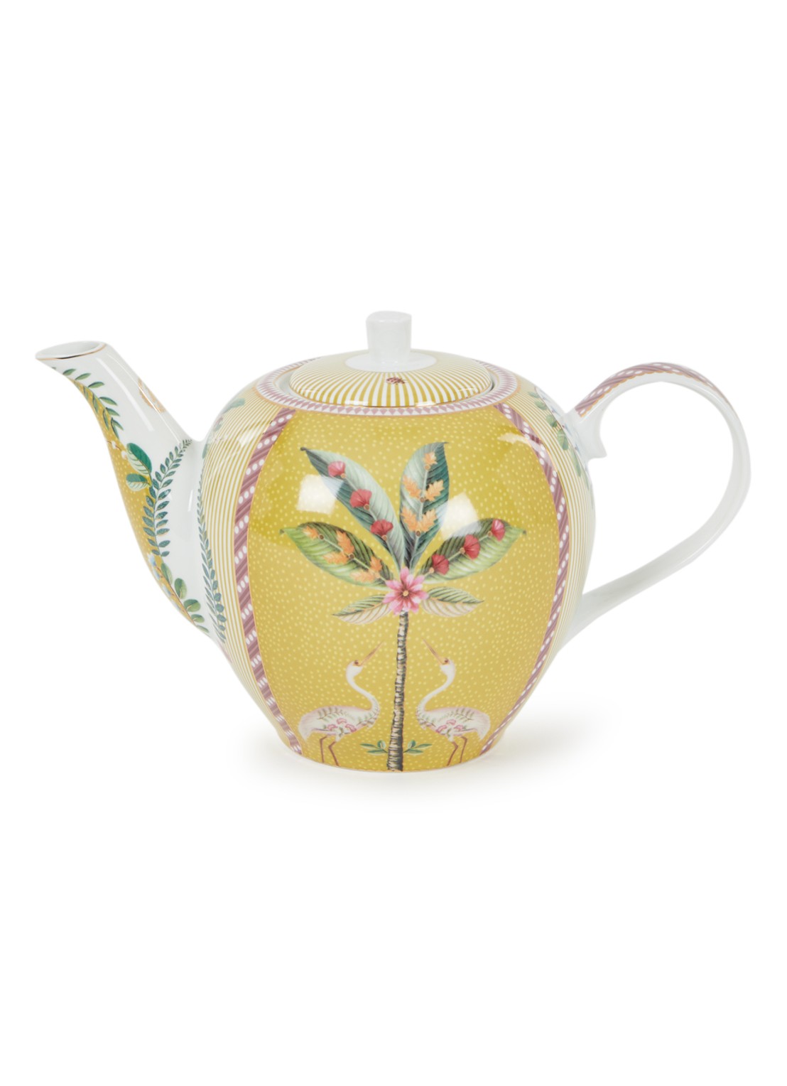 Pip Studio La Majorelle theepot 1,6 liter  - voorkant geel