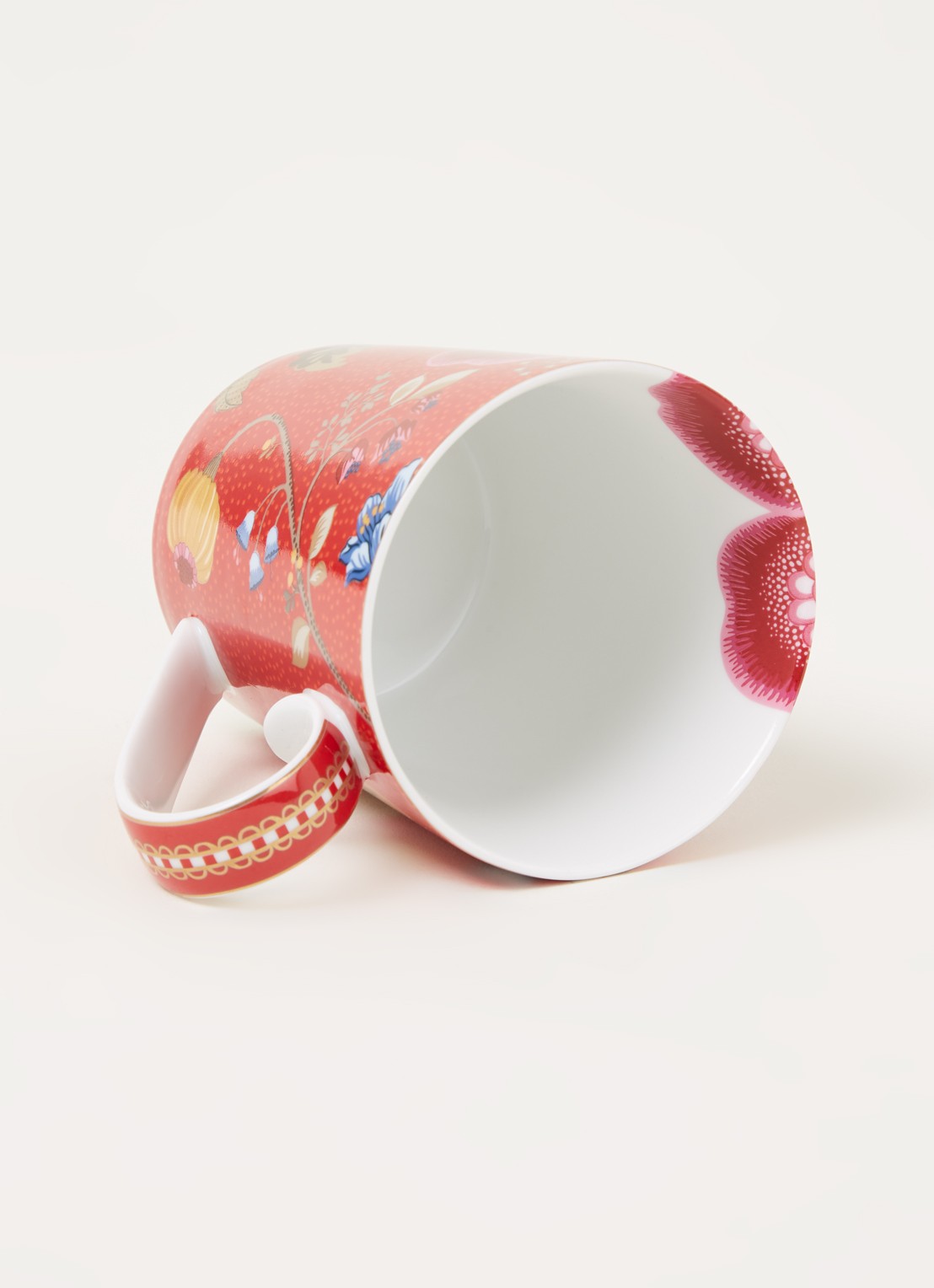 Pip Studio Letter I Blushing Birds mok 35 cl - detail 3 steenrood