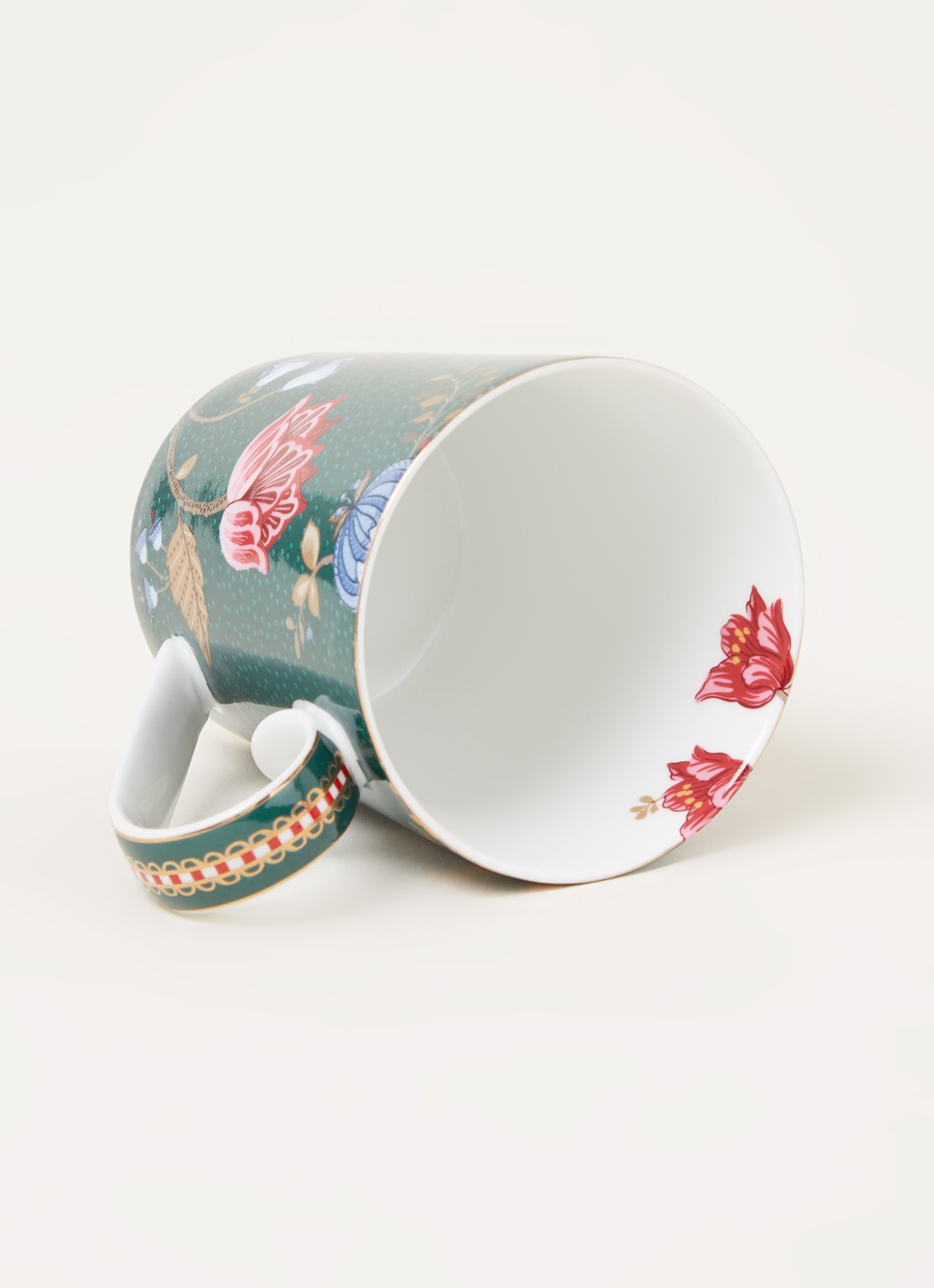Pip Studio Letter N Floral Fantasy mok 35 cl - detail 3 zeegroen