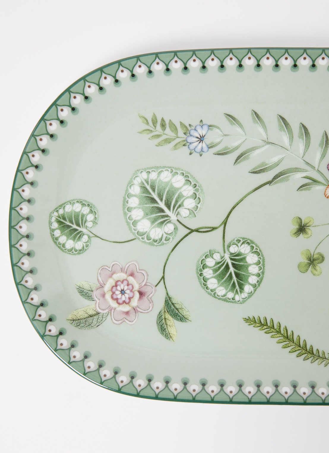 Pip Studio Lily & Lotus cakeschaal 33,5 cm - detail groen