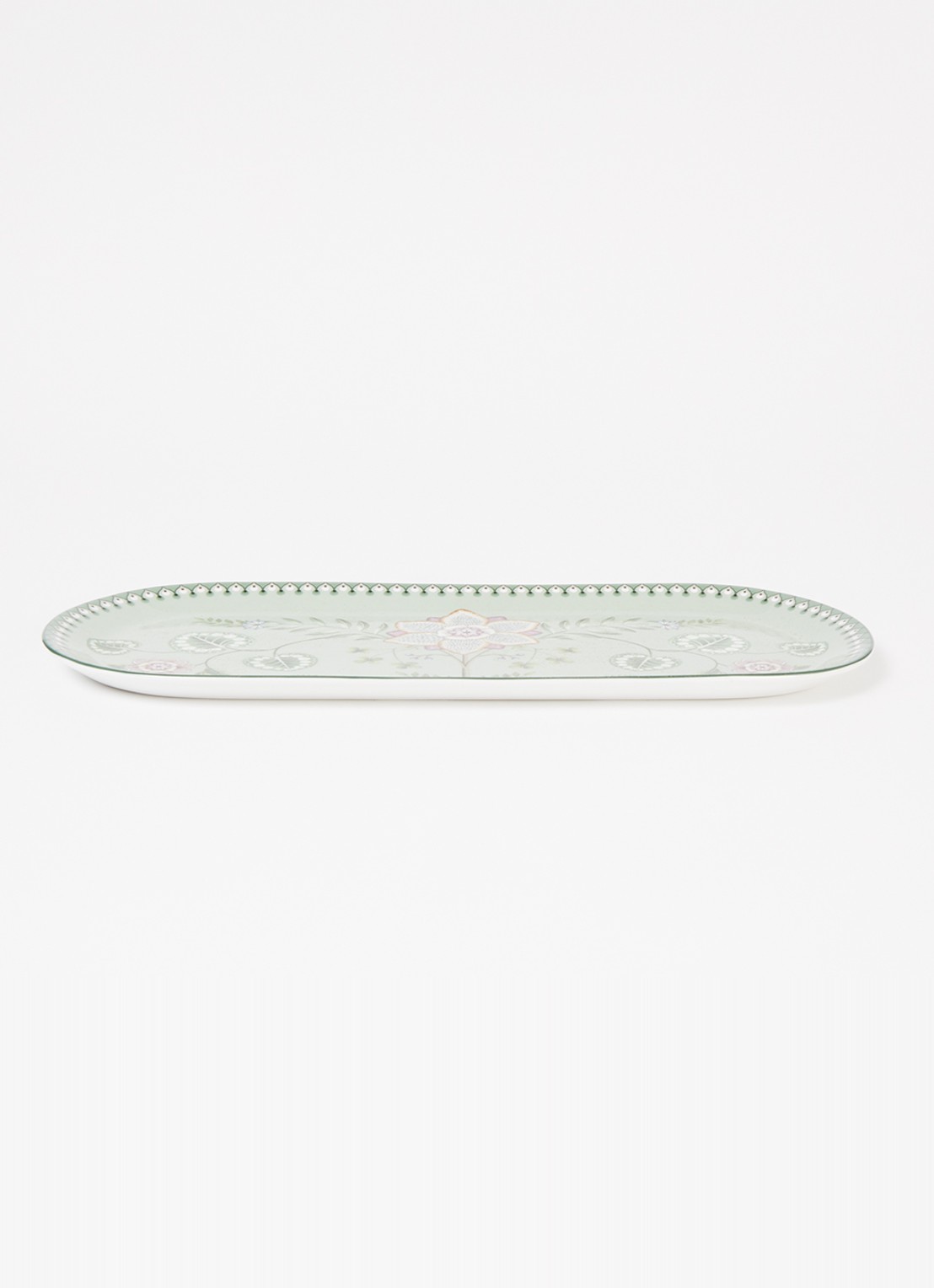 Pip Studio Lily & Lotus cakeschaal 33,5 cm - voorkant 3 groen