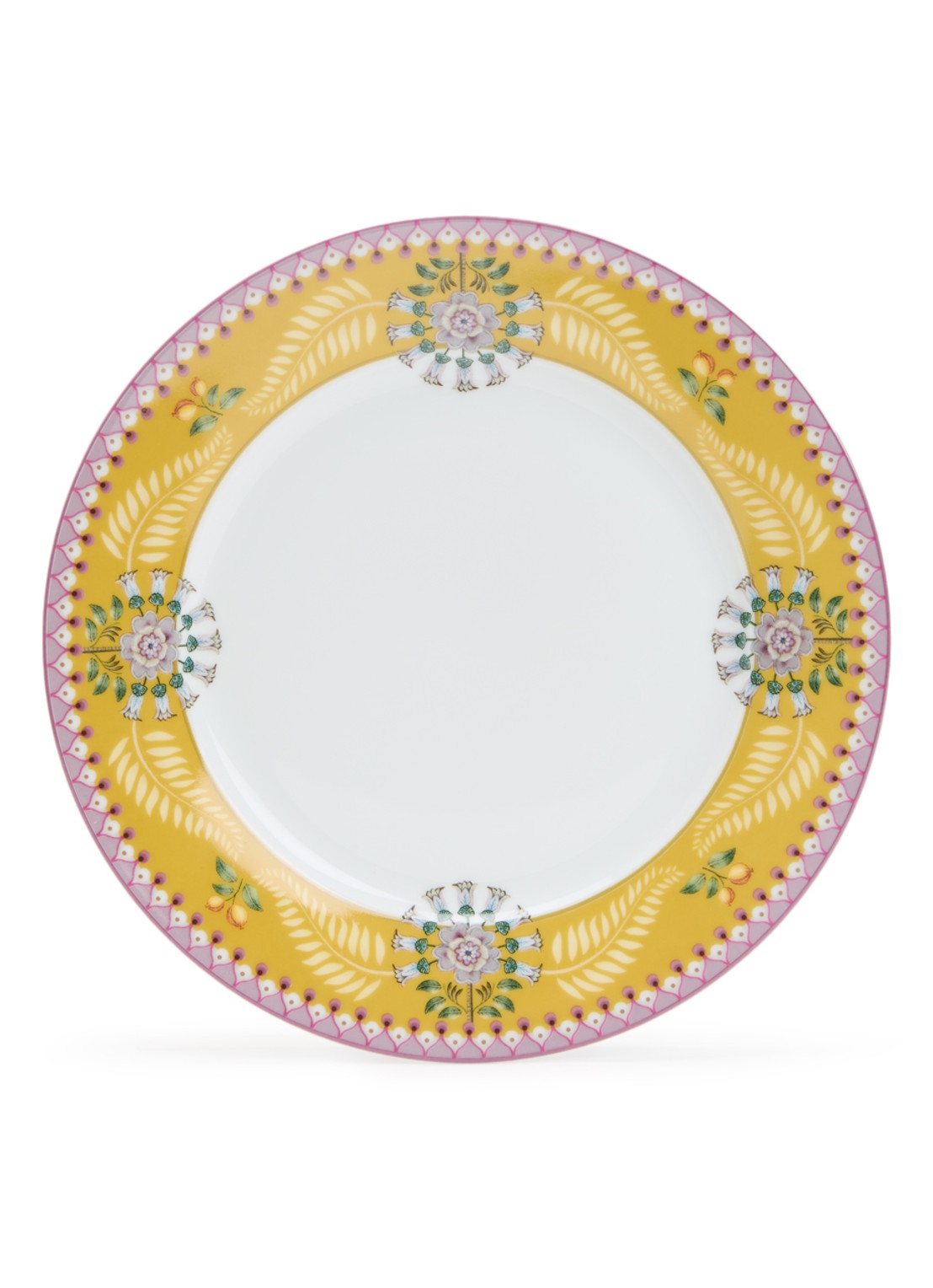 Pip Studio Lily & Lotus dinerbord 23 cm - voorkant 3 okergeel