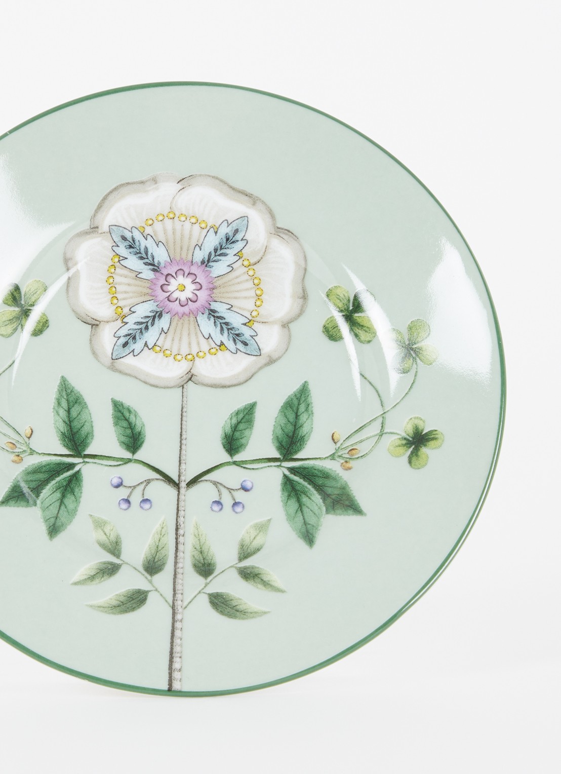 Pip Studio Lily & Lotus gebaksbordje 12 cm - voorkant 2 groen