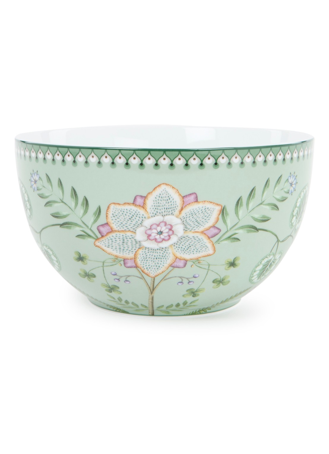 Pip Studio Lily & Lotus kom 18 cm - voorkant 2 lichtgroen