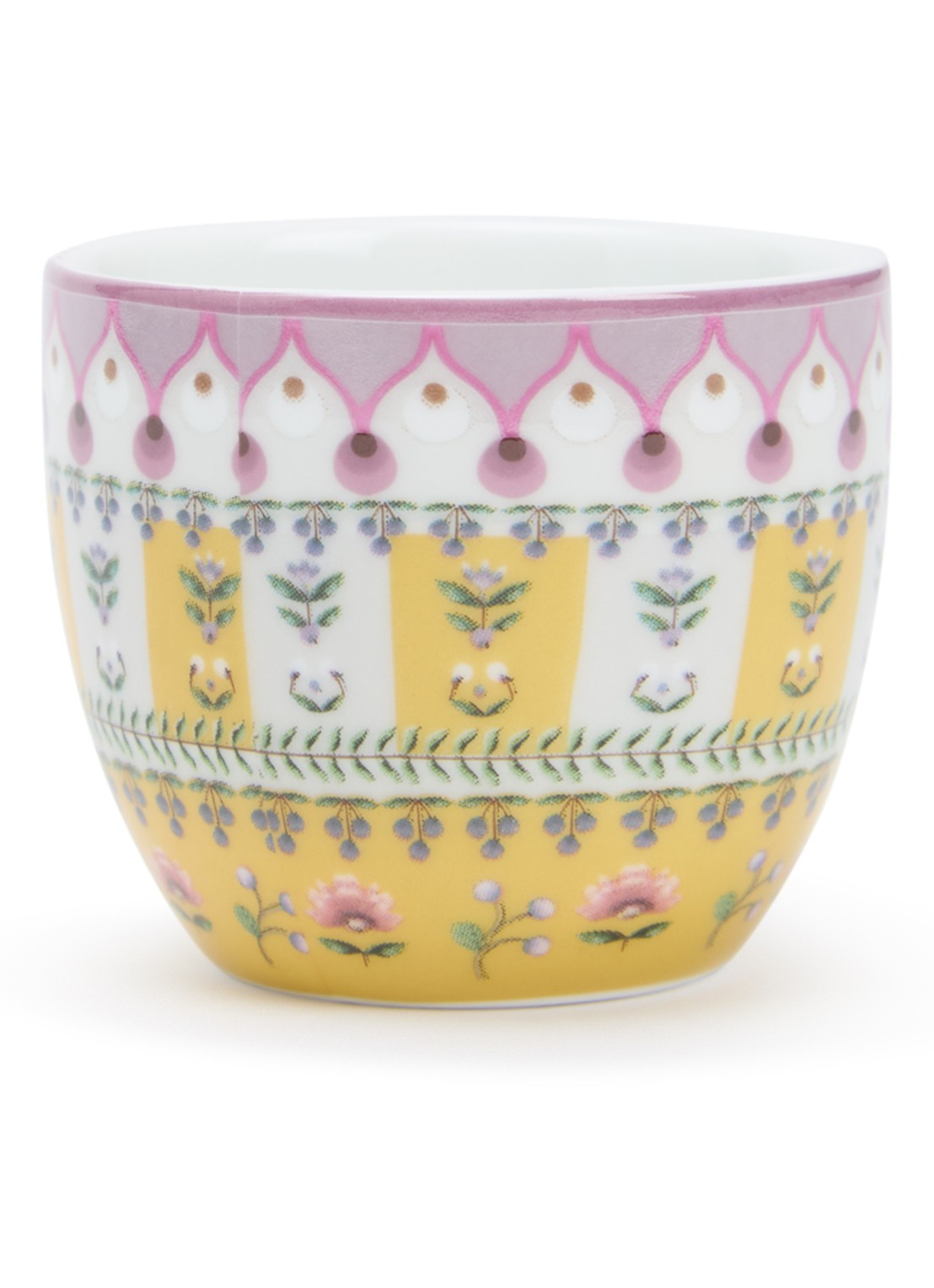 Pip Studio Lily & Lotus Moon Delight eierdop 4,5 cm - voorkant okergeel