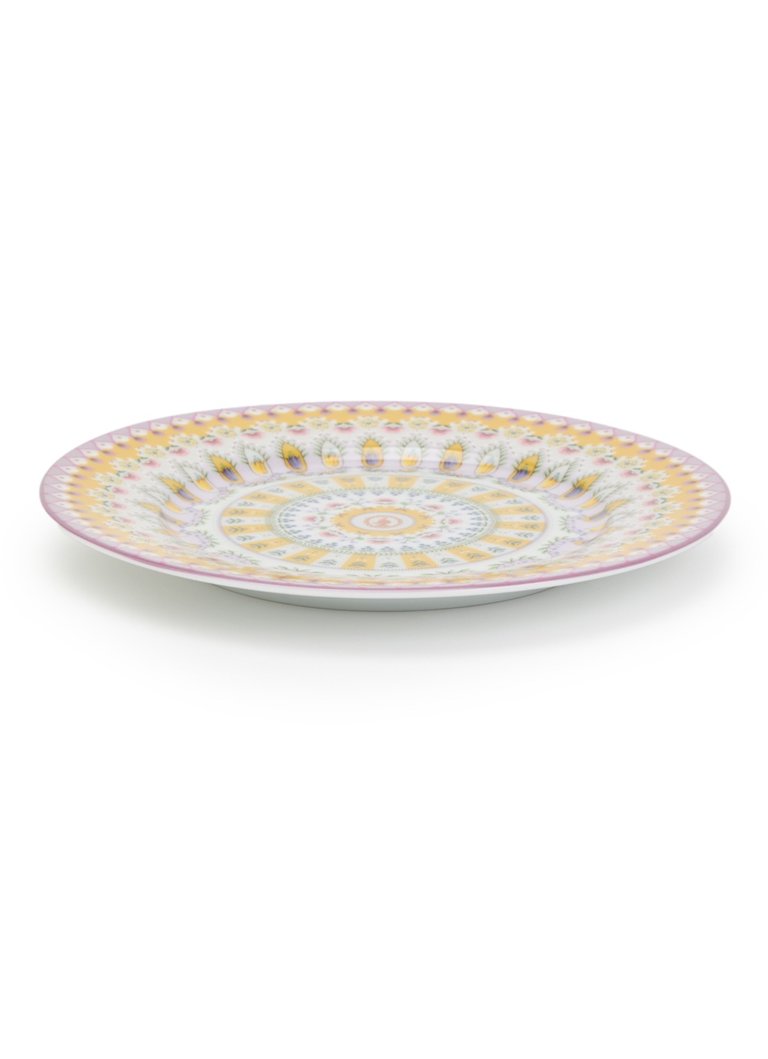 Pip Studio Lily & Lotus Moon Delight gebaksbordje 17 cm - voorkant okergeel