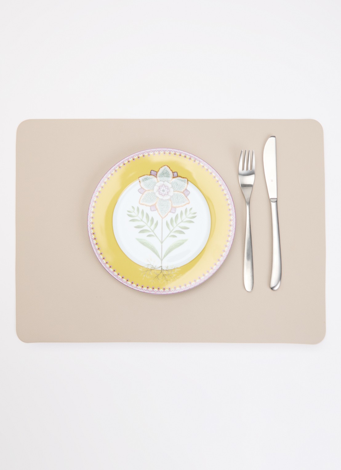Pip Studio Lily & Lotus ontbijtbord 21 cm - detail 4 okergeel