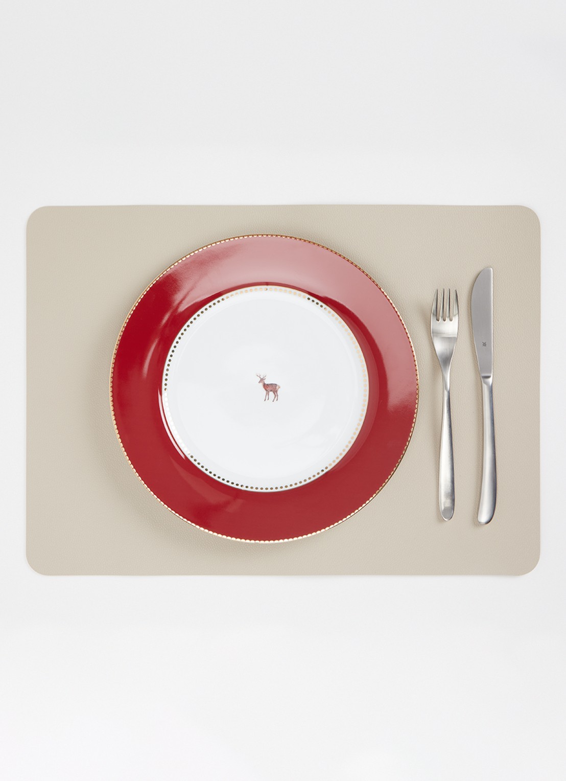 Pip Studio Love Birds dinerbord 26,5 cm - detail 2 donkerrood