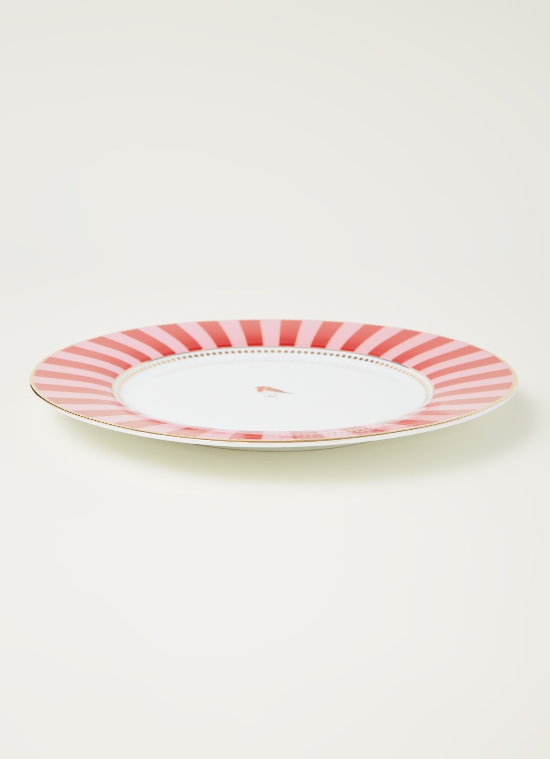 Pip Studio Love Birds dinerbord 27 cm - voorkant 2 steenrood