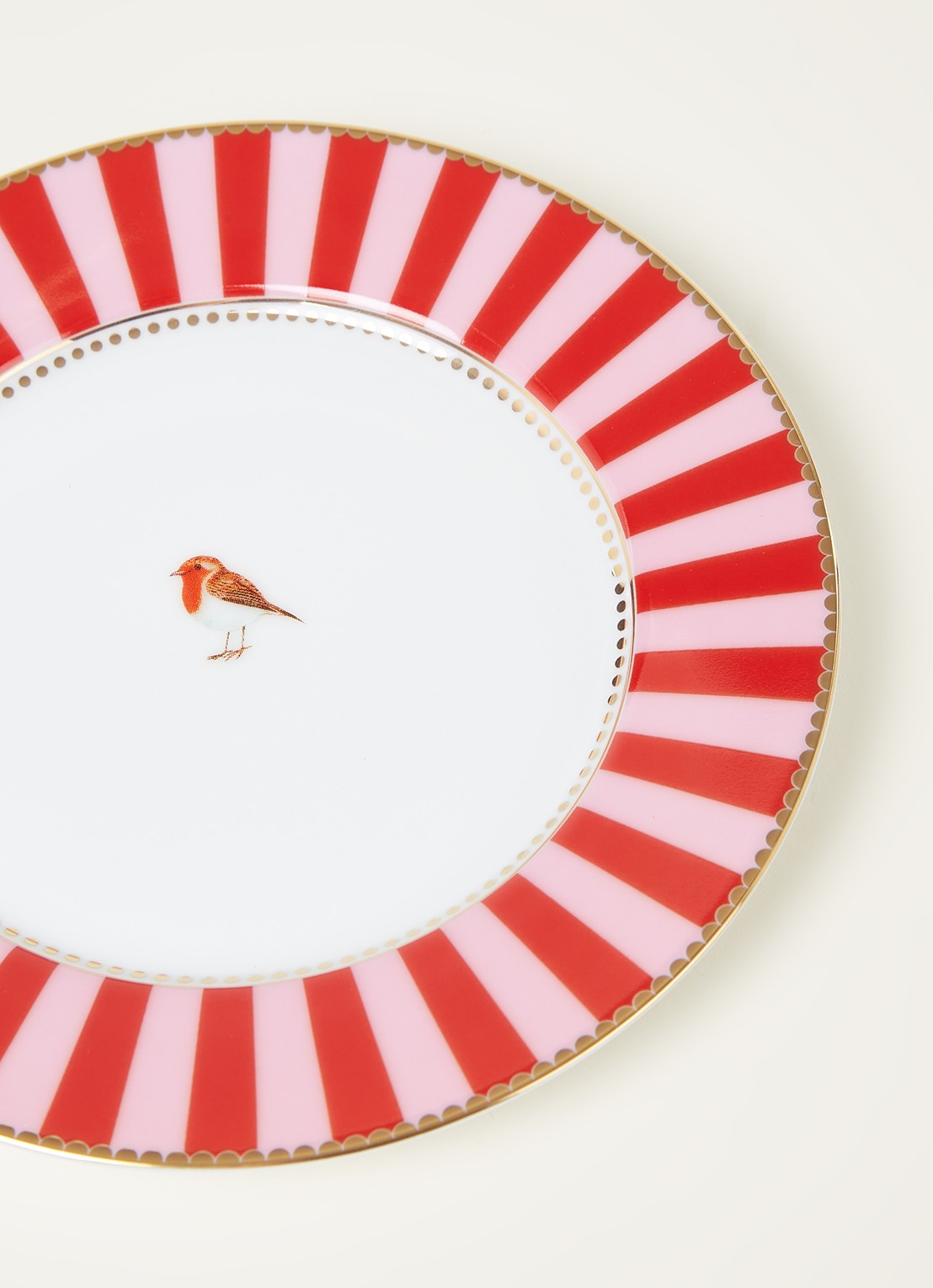 Pip Studio Love Birds gebaksbordje 17 cm - detail 3 steenrood
