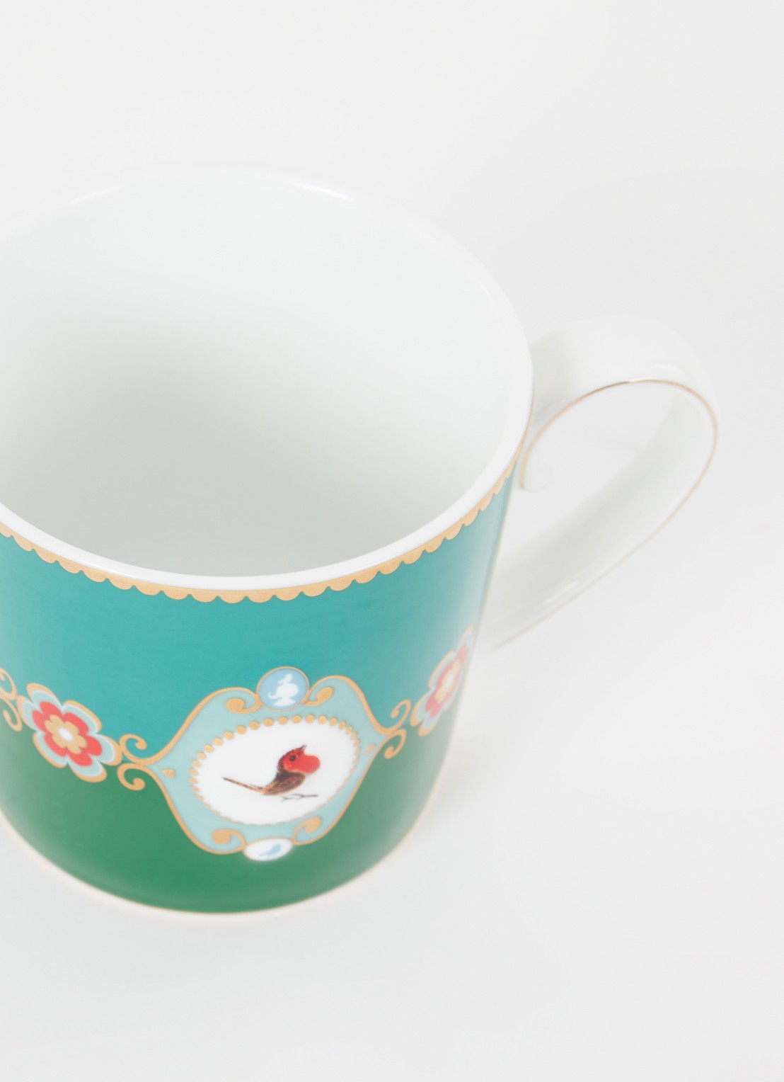 Pip Studio Love Birds Medallion espressokopje 15 cl - voorkant 2 donkergroen