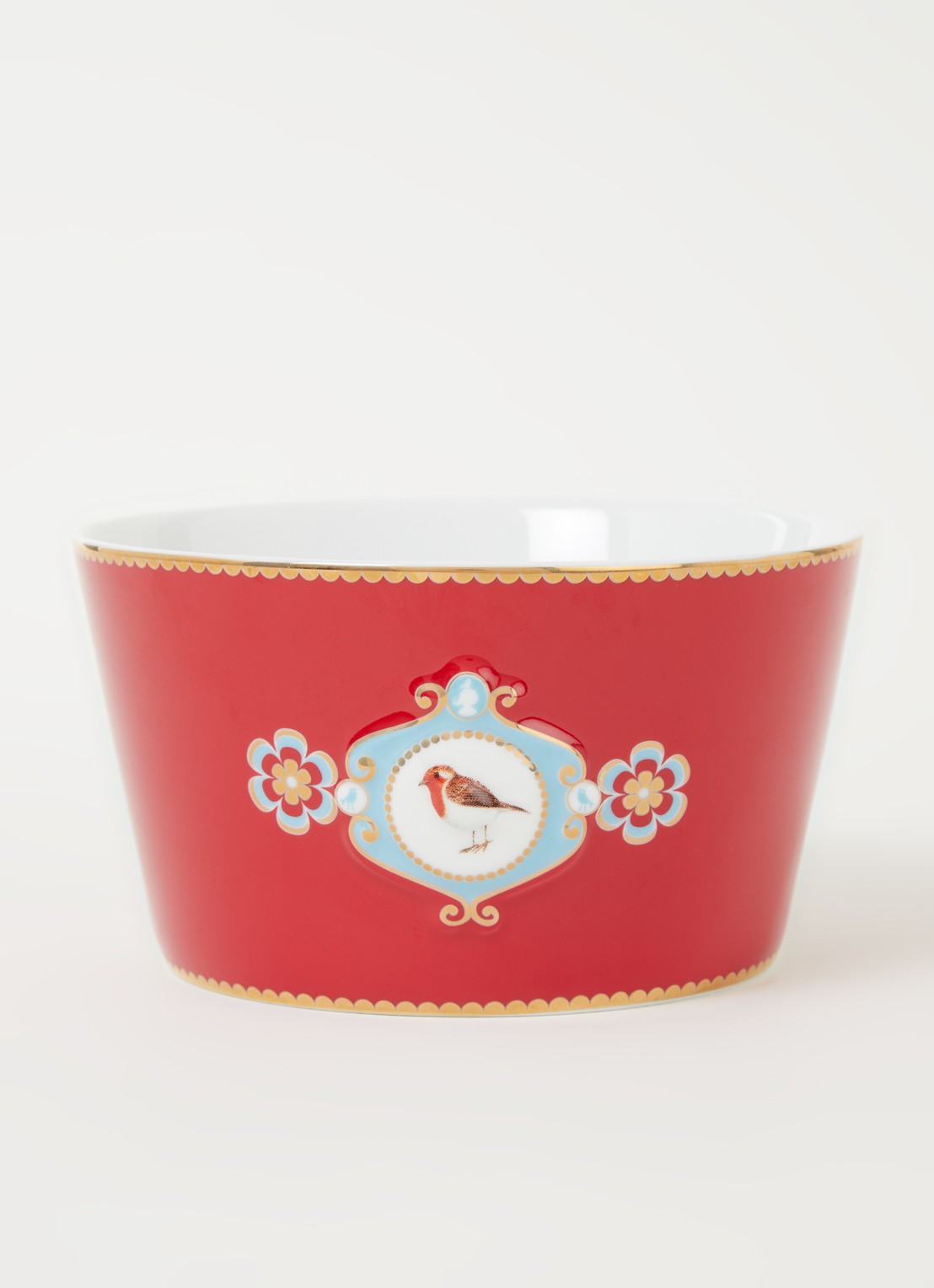 Pip Studio Love Birds Medallion kom 15 cm - voorkant 2 steenrood