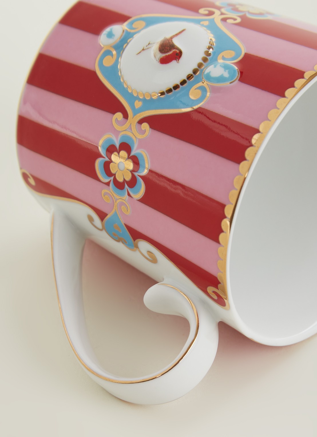 Pip Studio Love Birds Medallion kopje 15 cl - detail steenrood