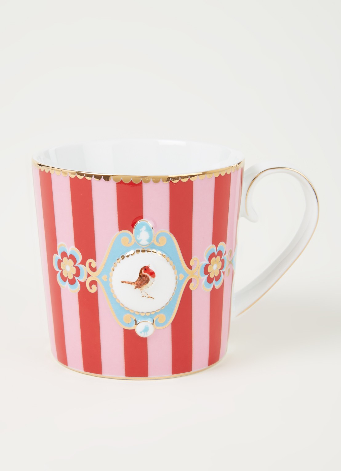Pip Studio Love Birds Medallion kopje 15 cl - voorkant 3 steenrood