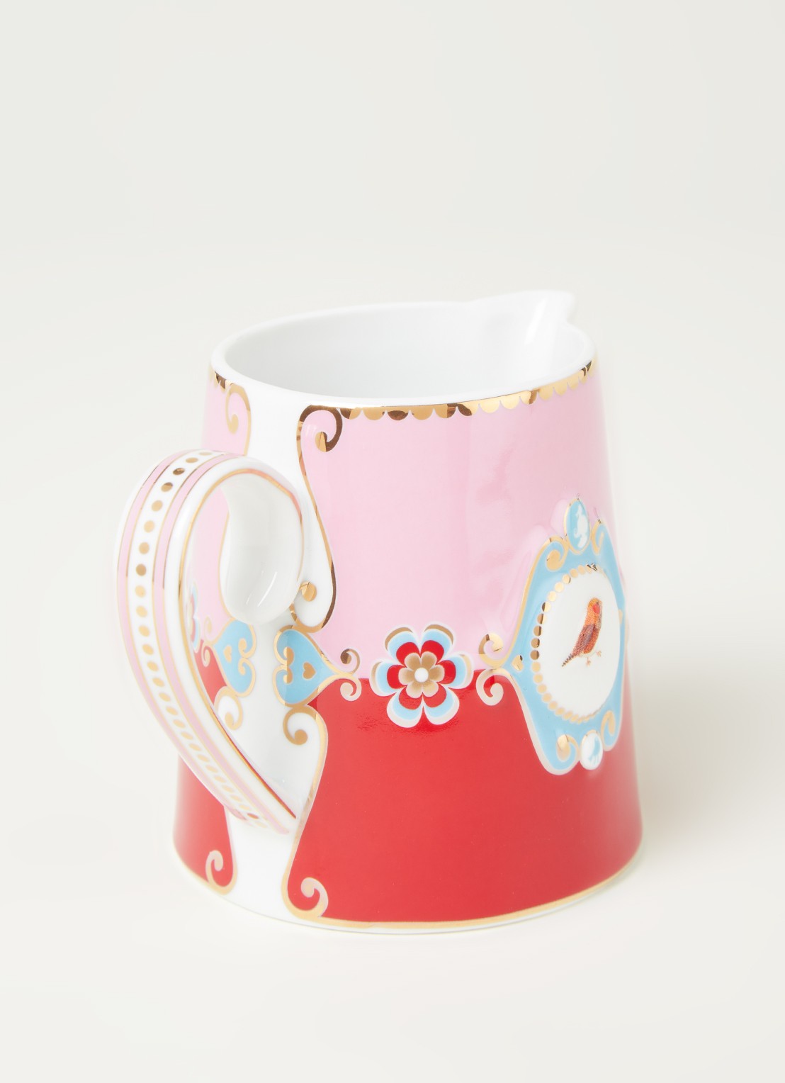 Pip Studio Love Birds melkkan 27 cl - detail roze